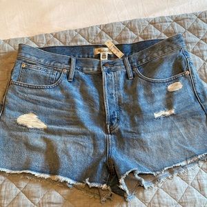 NWT Madewell Relaxed Denim Shorts, Size 32